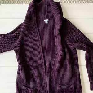 LL Bean hooded cardigan